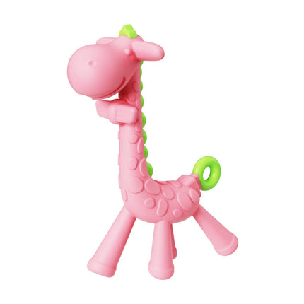 3Pcs Baby Silicone Teething Toothbrush Giraffe Shape BPA-Free Soft Chew Toy for Infants Teething Relief