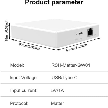 Smart Home Matter Gateway Wired Multi-Mode Hub for IoT Devices