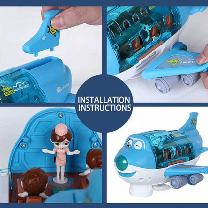 360° Rotating Electric Toy Plane with Sound & Light, Xmas Gift for Boys