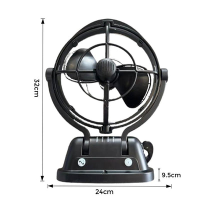 12V/24V DC Ceiling Fan with Remote - Ultra-Quiet 360° Airflow, Bladeless Safe Design for RV, Caravan, Boat, Camper