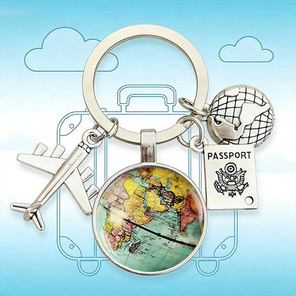 World Traveler Keyring – Souvenir Charm Collection for Luggage, Ideal Gift for Wanderers