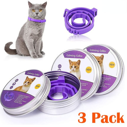 Calming Collar for Cats 3 Pack, Natural Lavender & Pheromone