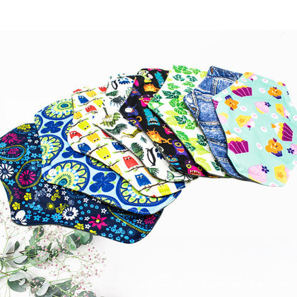 7Pcs Reusable Washable Bamboo Cloth Eco Sanitary Towels Period Pads