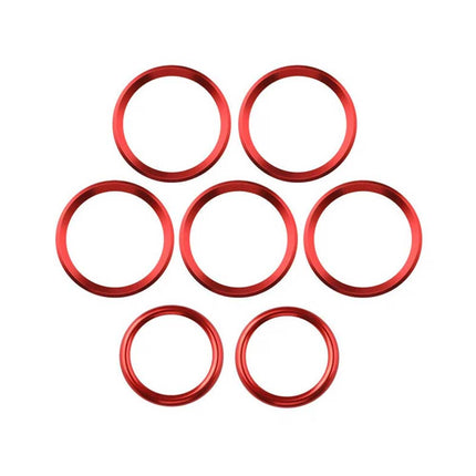 7-Piece Red Aluminum Alloy Air Vent Covers Trim for Mercedes-Benz A-Class, B-Class, GLA, GLB, A200L