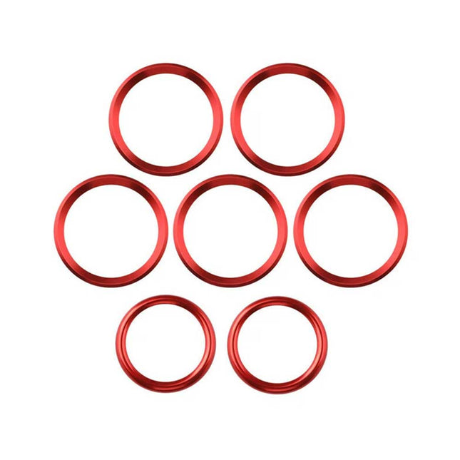 7-Piece Red Aluminum Alloy Air Vent Covers Trim for Mercedes-Benz A-Class, B-Class, GLA, GLB, A200L