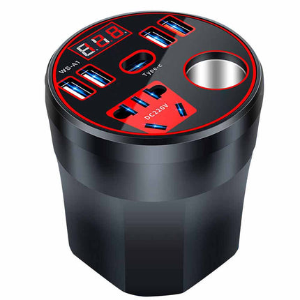 200W Car Power Inverter DC 12V/24V to 220V AC with Dual Sockets & 2 USB Ports