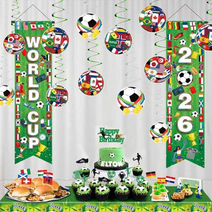 World Cup 2026 Football Door Banner & Curtain Decor