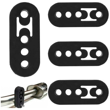 Universal Heavy Duty Exhaust Hanger Kit - 4PCS Black Rubber Pipe Mount Brackets for Car