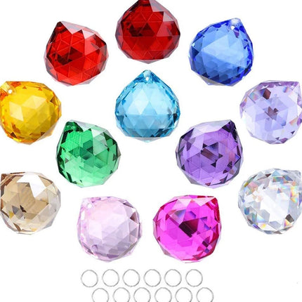 12X 20MM Crystal Sun Catcher Prism Pendant for Window Hanging