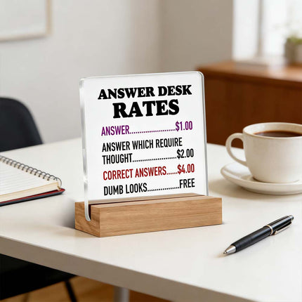 Funny Office Gifts for Coworkers & Boss – Acrylic Plaque