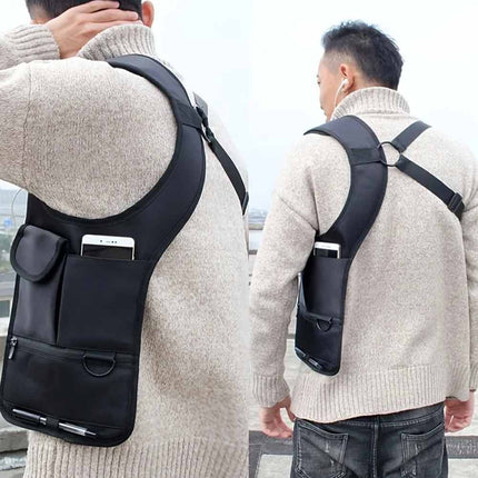 Anti-Pry Hidden Underarm Organizer Bag – Leather Case for Tablet, Cards, Men & Women