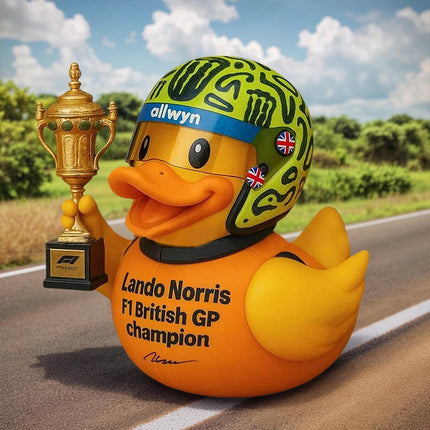 Lando Norris 2025 British GP Champ Funny Duck Ornament