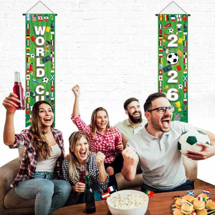 World Cup 2026 Football Door Banner & Curtain Decor
