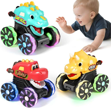 Light Up Dino Monster Truck – Press & Go Toddler Toy Car