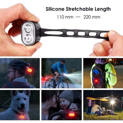 2PCS Super Bright Bike Light Set Front & Rear Waterproof LED Torch