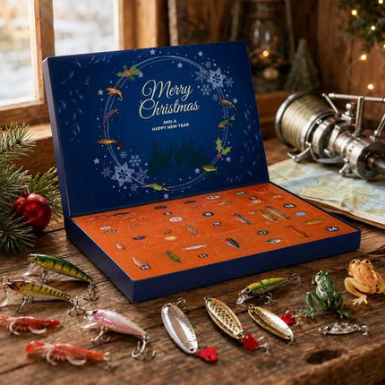 2026 Fishing Lure Advent Calendar 24-Day Christmas Tackle Gift for Men