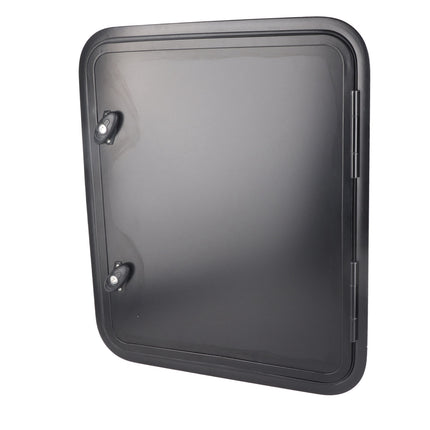 UV-Resistant RV Storage Hatch Door with Lock - Waterproof, Square/Rectangle Design with Rounded Corners