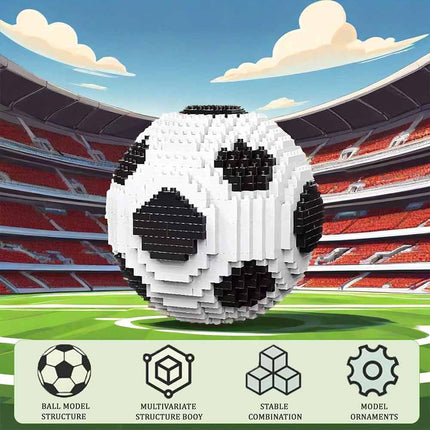 9.5CM Football Building Blocks Set Creative Educational Soccer Model Toy