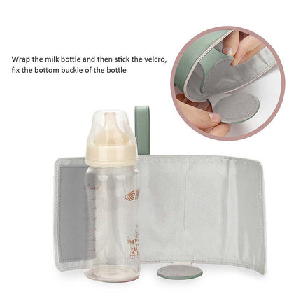Adjustable USB Baby Bottle Warmer, Portable Travel Heater for Milk Pouch Bag