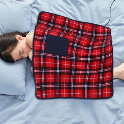 Electric Heated Throw Blanket, Fleece Warming Blanket with Timer & Washable Design
