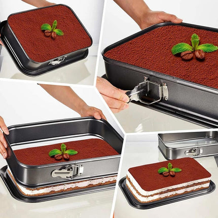 28CM Rectangular Non-Stick Springform Cake Tin Baking Tray