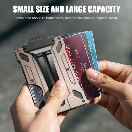Aluminum RFID Card Holder Slim Credit ID Wallet Money Clip for Men