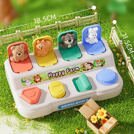 Montessori Pop-Up Animals Toy Interactive Sensory Toy for Toddlers