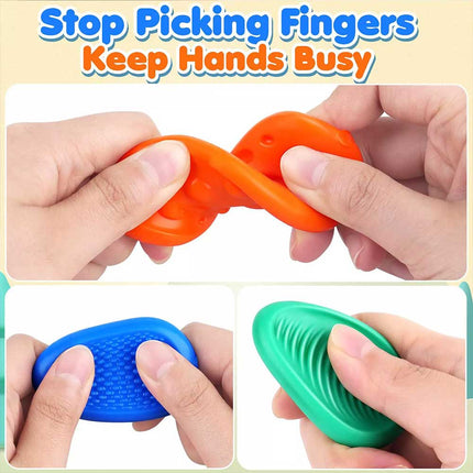 6PCS Soft Sensory Worry Stone Fidget Toy for Stress Relief & Calming