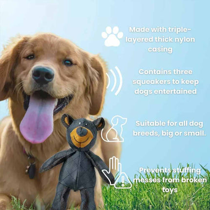 2025 Unbreakable Mighty Bear Tough Indestructible Dog Toy with Squeaker