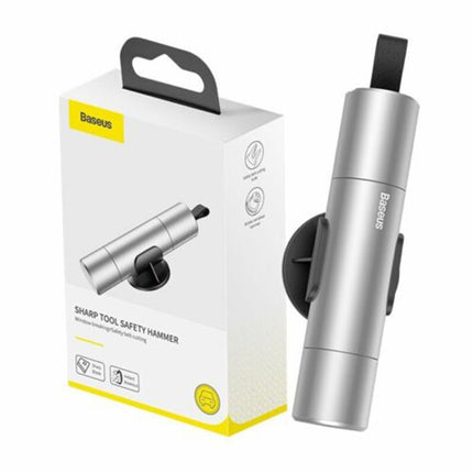 Baseus 2-in-1 Emergency Escape Tool: Car Safety Hammer & Seat Belt Cutter for Life Saving, Break Glass in Emergencies