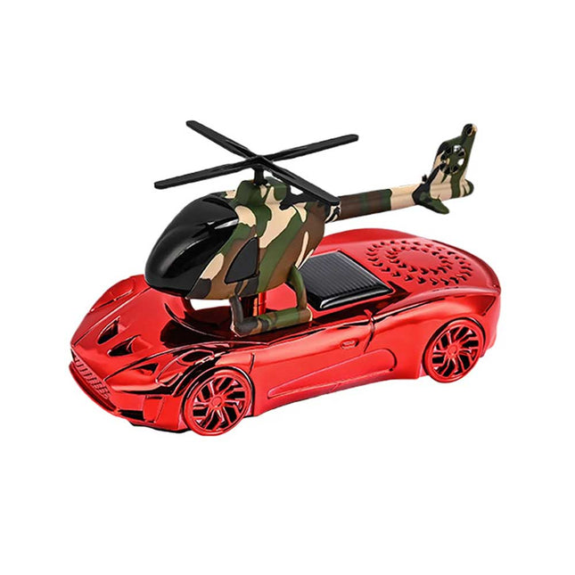 Solar Powered Rotating Car Air Freshener - Hanging Helicopter Ornament