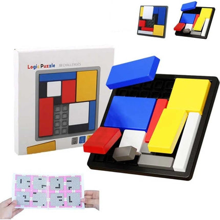 88 Challenges Logic Puzzle Brain Teaser Game 4 Difficulty Levels for Kids & Adults