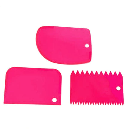 3-Piece Creaming & Baking Spatula Set, Plastic Cake Spatulas