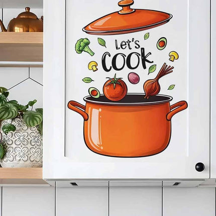 Cartoon Kitchen Wall Sticker Removable Self-Adhesive Vinyl Decor