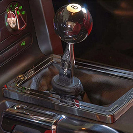 8-Ball Pool Billiard Shift Knob with Brass Inserts - Universal Manual Gear Stick for Most Cars