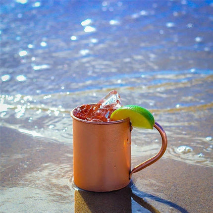 450ML Pure Copper Mug for Mule, Coffee, Beer, Cocktail – Camping Gold