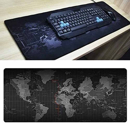 90x40CM World Map Large Non-Slip Desk Mat for Gaming Laptop & Keyboard