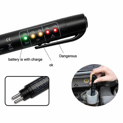 Digital LED Brake Fluid Tester - Moisture Detector Pen for Car Brake Oil Boiling Point, Quick Check Diagnostic Tool
