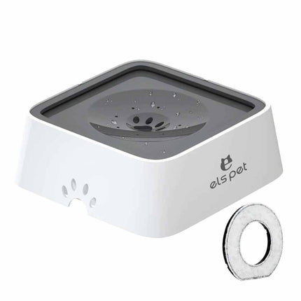 Non-Spill Slow Drink Dog Water Bowl with Filter - 1.5 Litre