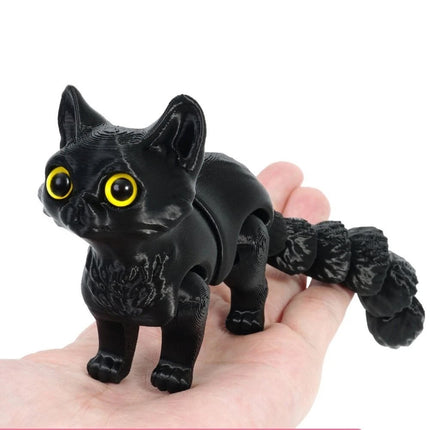 16CM Articulated Cat Toy, 3D Printed PLA Joints Fidget Figurine Gift