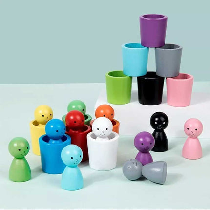 Color Sorting Cups Matching Game Creative Early Educational Party Toy