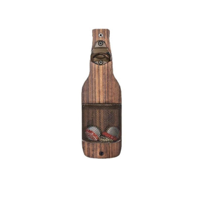 Wall-Mounted Bottle Opener with Cap Catcher for Kitchen & Bar Use