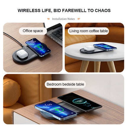 3-in-1 Transparent Wireless Charging Station for iPhone AirPods & Watch