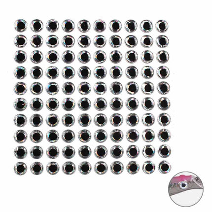 100Pcs 3D Holographic Fish Eyes for Lure Fly Tying Jigs Crafts Dolls