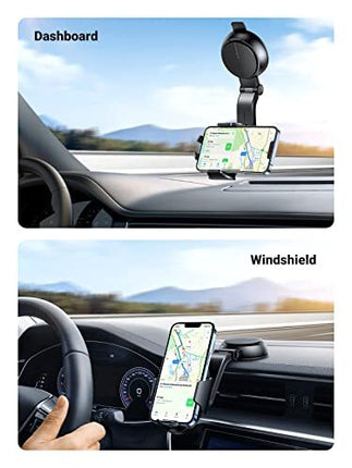 UGREEN Dashboard Car Phone Mount: Universal Suction Cup Holder for iPhone 15 Pro Max, Samsung Galaxy S24 Ultra, 4.7-7.2 inch Phones, Stable for Rough Roads