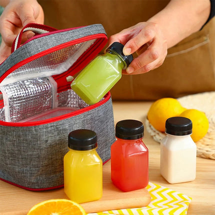 10PCS 4oz Mini Clear Juice Bottles – Food Grade PET Plastic