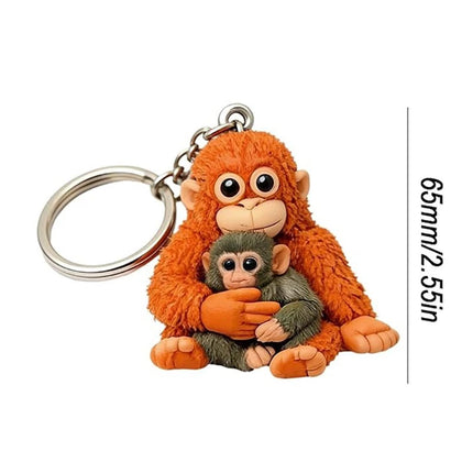 Protect Punch The Monkey Keychain 3D Printed Hanging Plush Holder