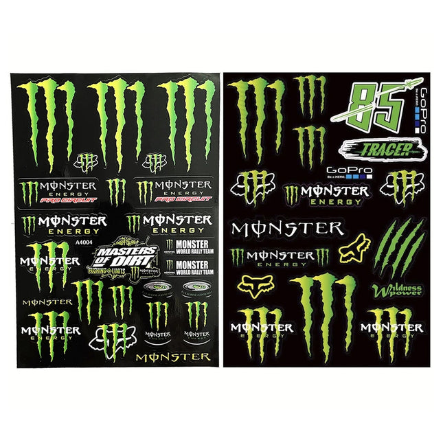 2 Sheets Motorbike Helmet Decals Car Bike Stickers DIY Racing Graphic