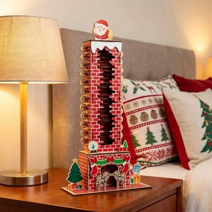 24-Day Xmas Countdown Santa Chimney Calendar Christmas Puzzle Toy