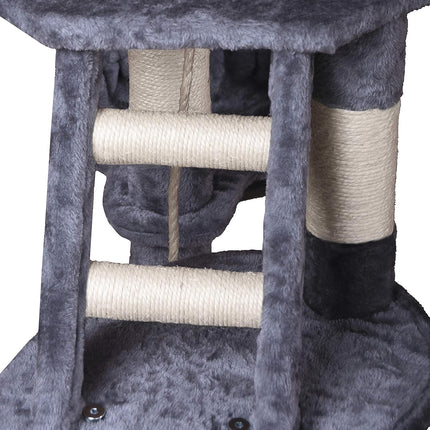CARLA HOME 120cm Cat Tree for Indoor Cats with Condo, Hammock & Plush Perchfor for Kittens & Adult Cats-2050057516825579524
